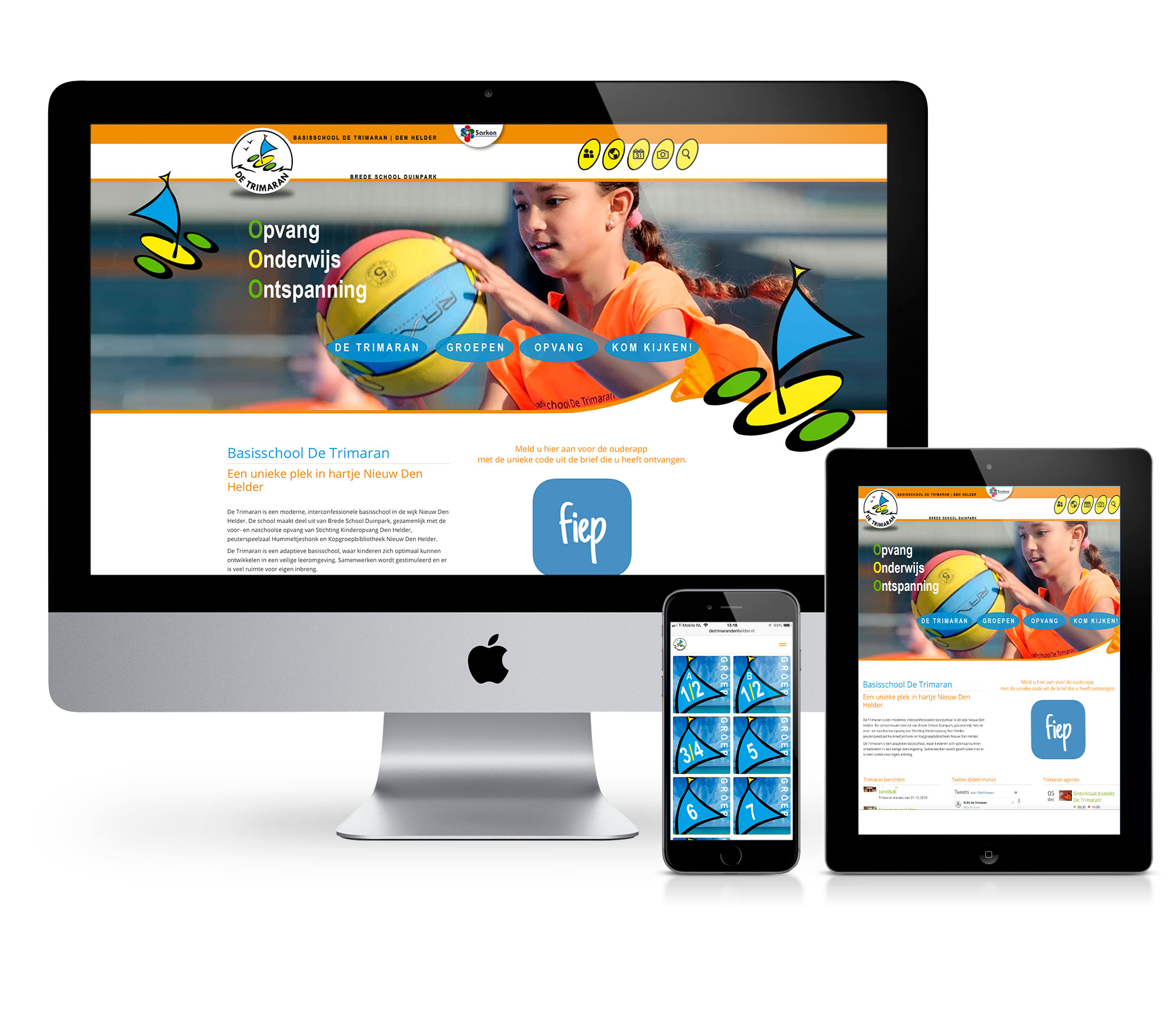 Basisschool De Trimaran in Den Helder blij met nieuwe website